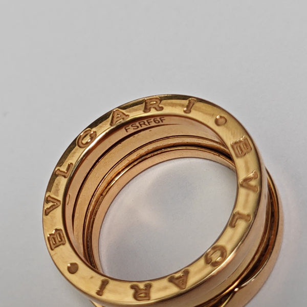 B.ZERO1 18k Rose Gold Ring EU 52