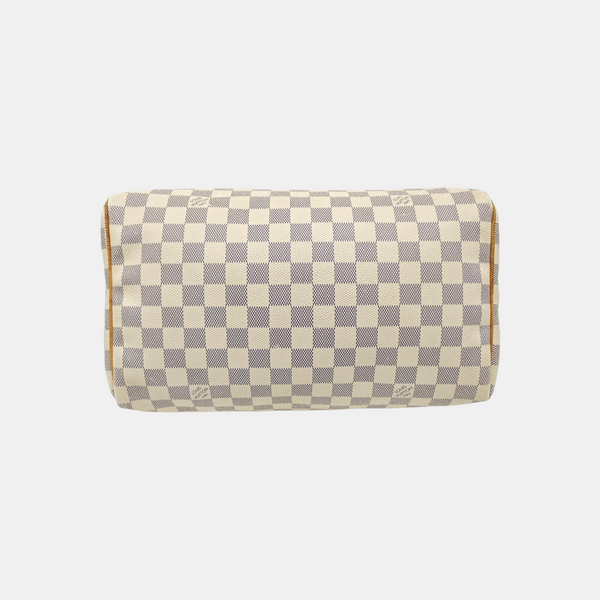 SPEEDY 30 Damier Azur Coated Canvas White