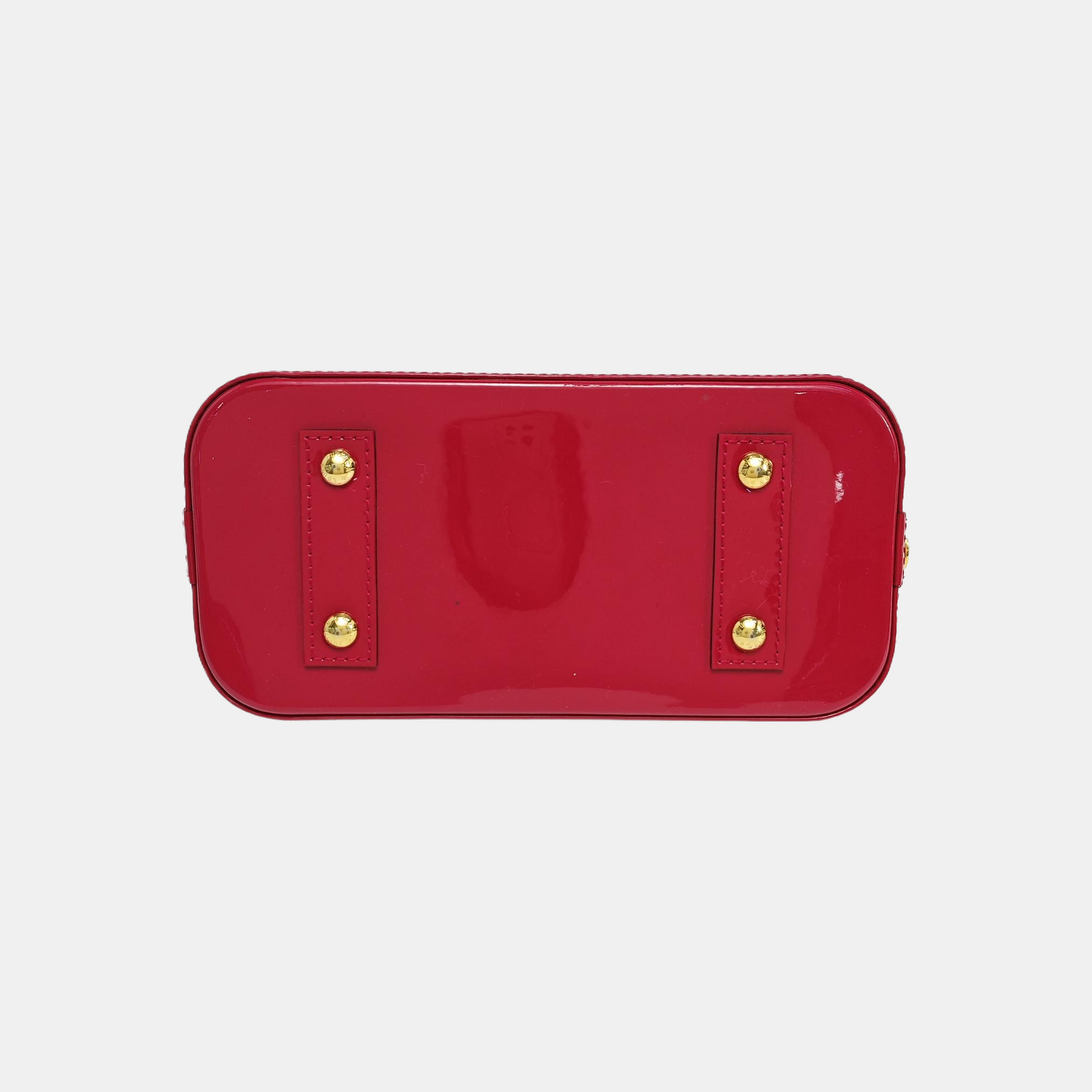 ALMA BB Monogram Patent Leather Red