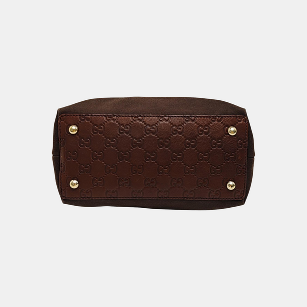 Monogram Canvas Top Handle Bag Brown