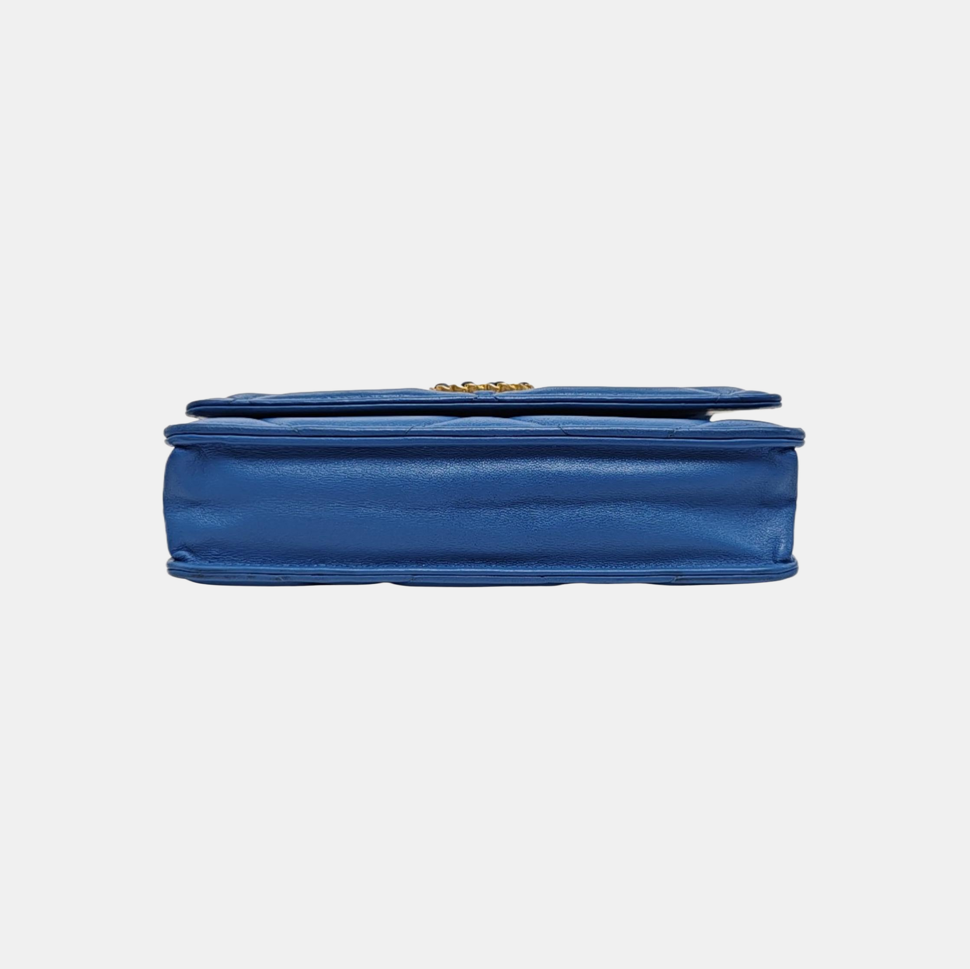 CHANEL 19 WOC Quilted Lambskin Blue
