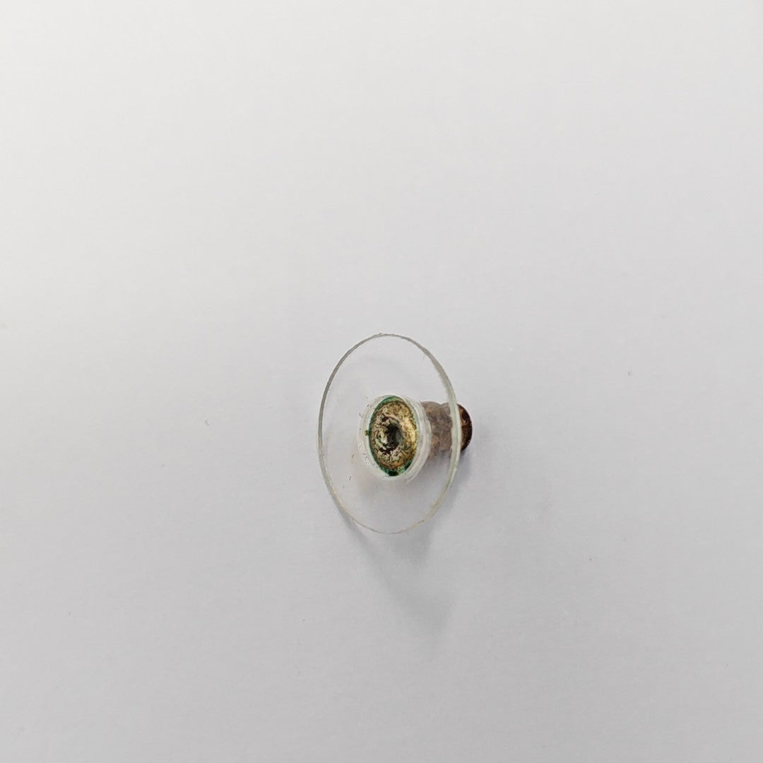 CC Logo Metal Silver Stud Earrings