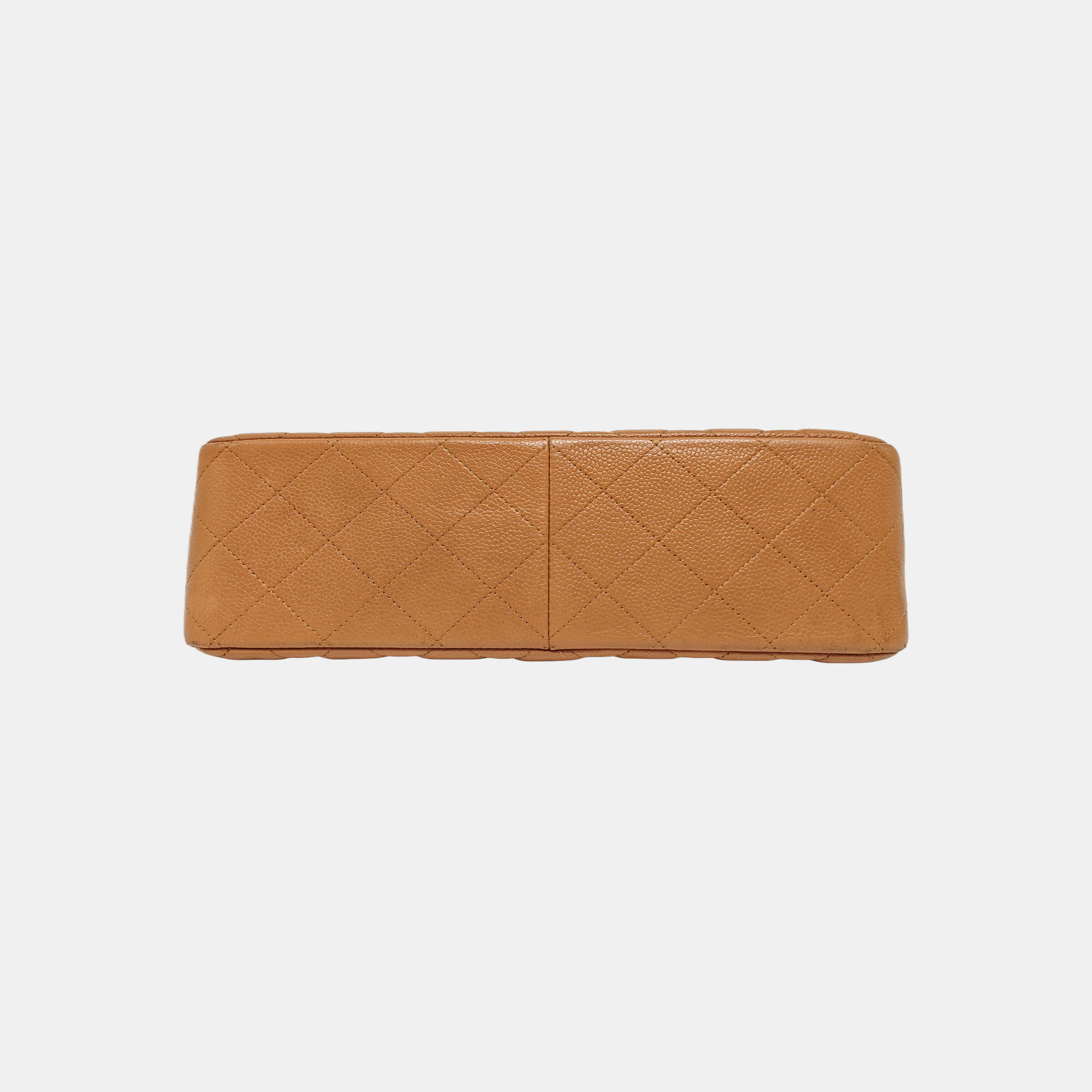 CLASSIC FLAP Jumbo Quilted Grained Calfskin Yellow