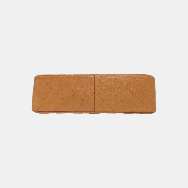 CLASSIC FLAP Jumbo Quilted Grained Calfskin Yellow