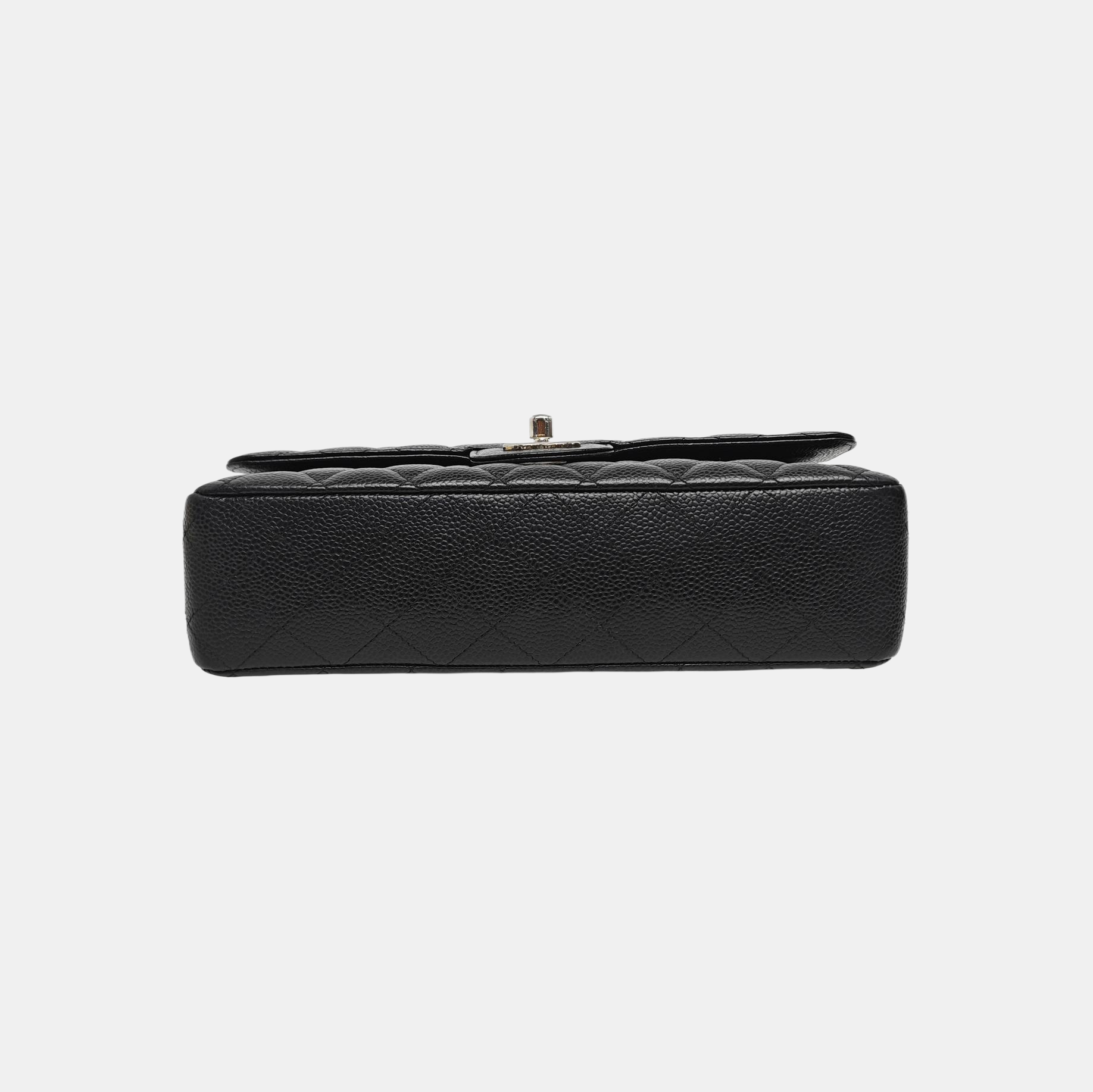 CLASSIC FLAP Medium Quilted Grained Calfskin Black