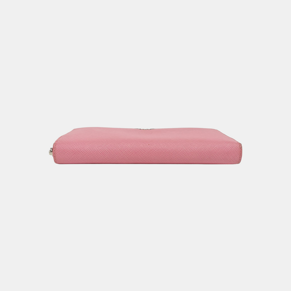 Zippy Wallet Saffiano Calfskin Pink