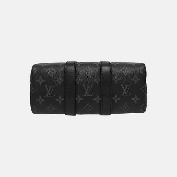 KEEPALL 25 Monogram Coated Canvas Black