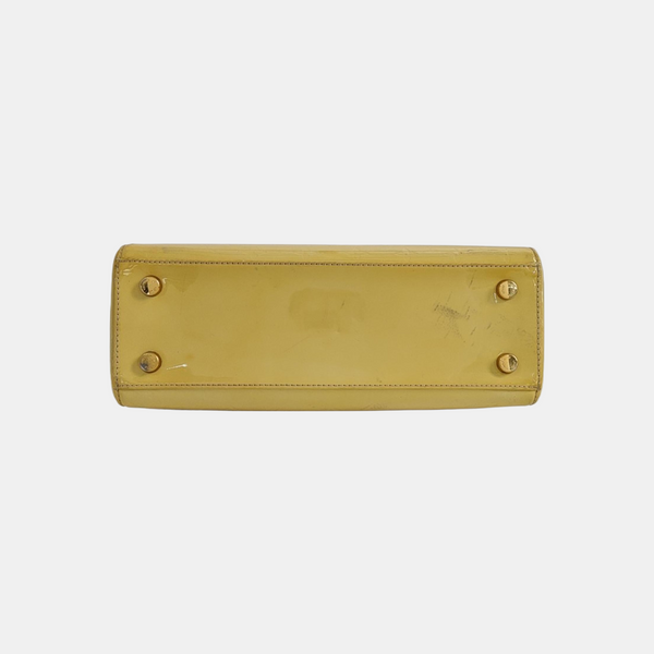 BREA MM Monogram Patent Leather Yellow