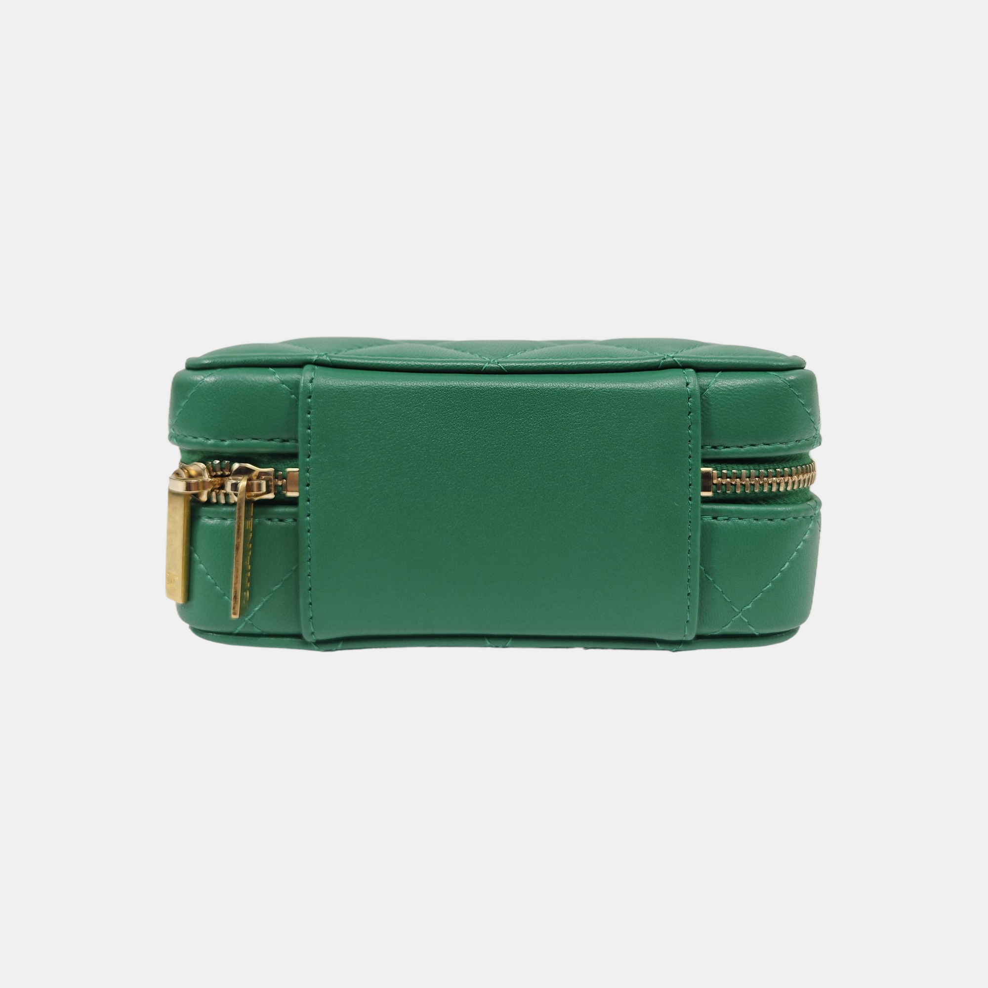 Quilted Lambskin Shoulder Bag Green