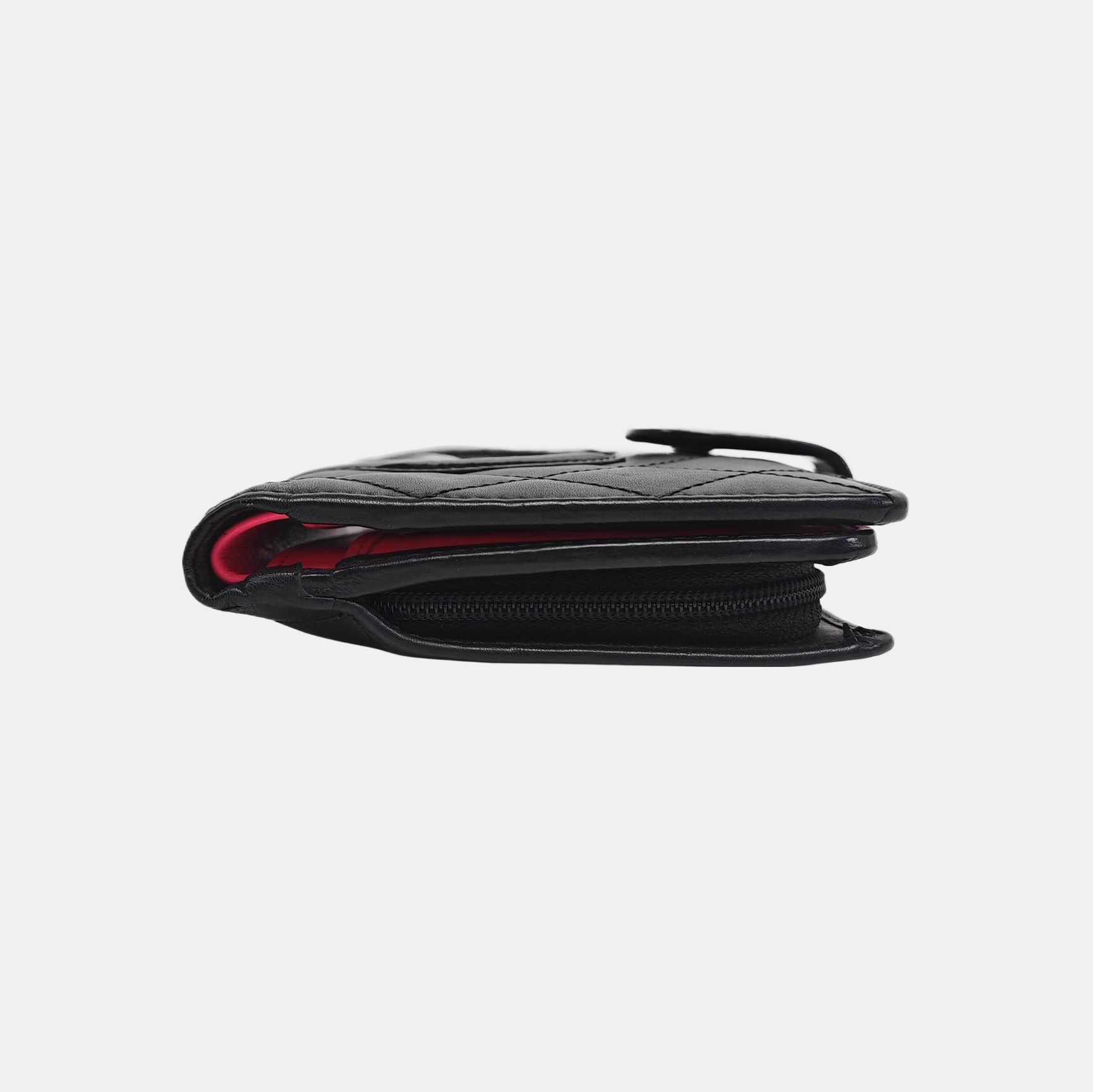 CAMBON Quilted Calfskin Black Wallet
