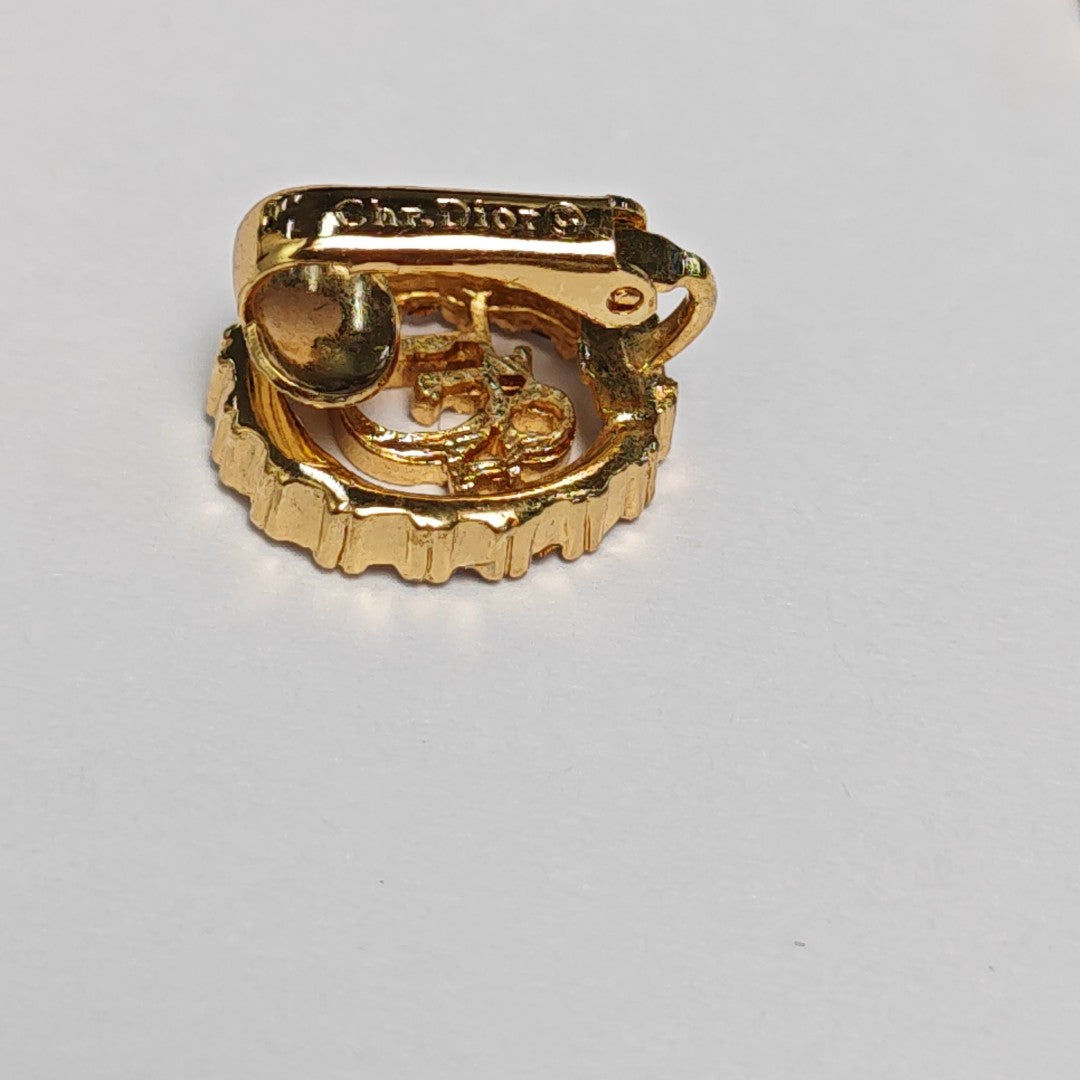 Metal Gold Clip On Earrings