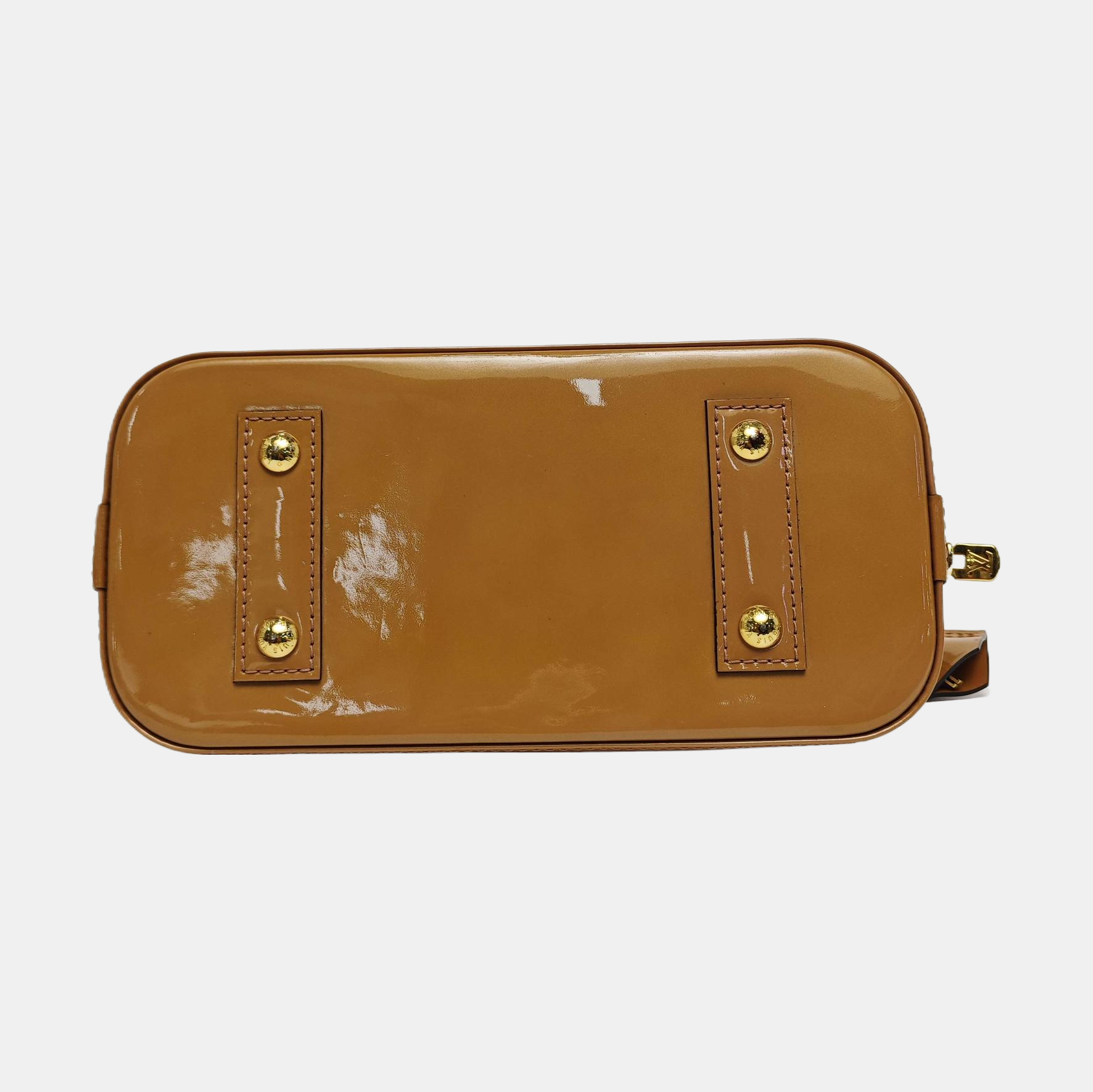 Authenticated pre-owned  ALMA Monogram Patent Leather Yellow - Shoulder Bag at Looply