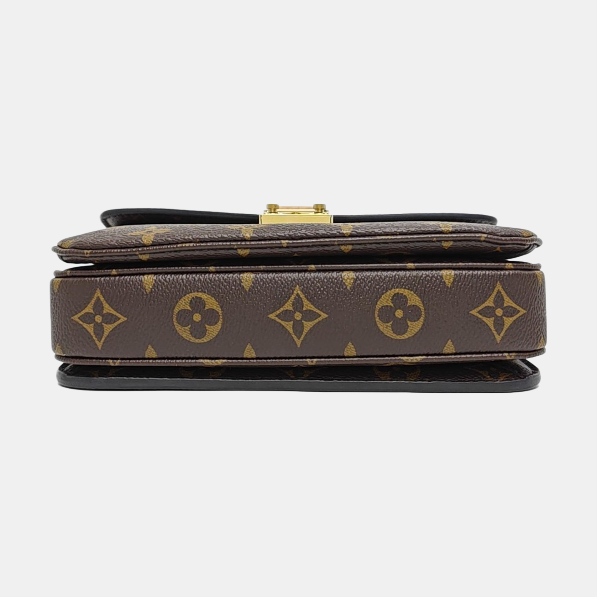 MÉTIS EAST WEST Monogram Coated Canvas Brown
