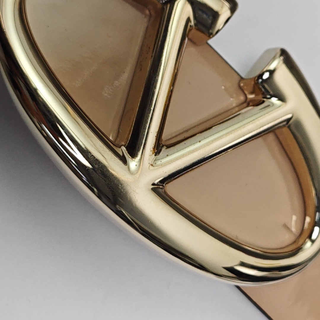 Leather Belt Beige