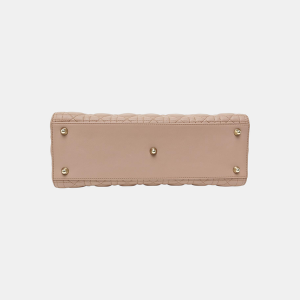 Lady Dior Large Cannage Lambskin Pink