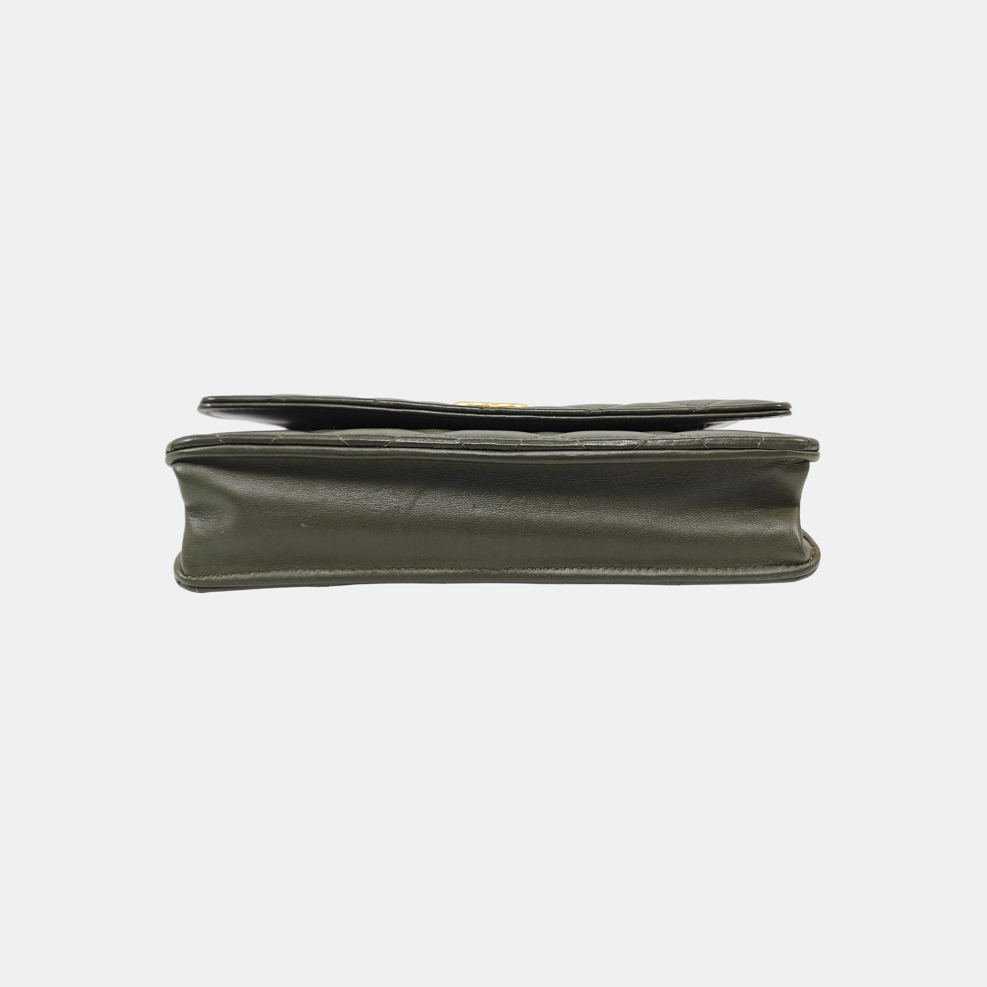 WOC Quilted Lambskin Green