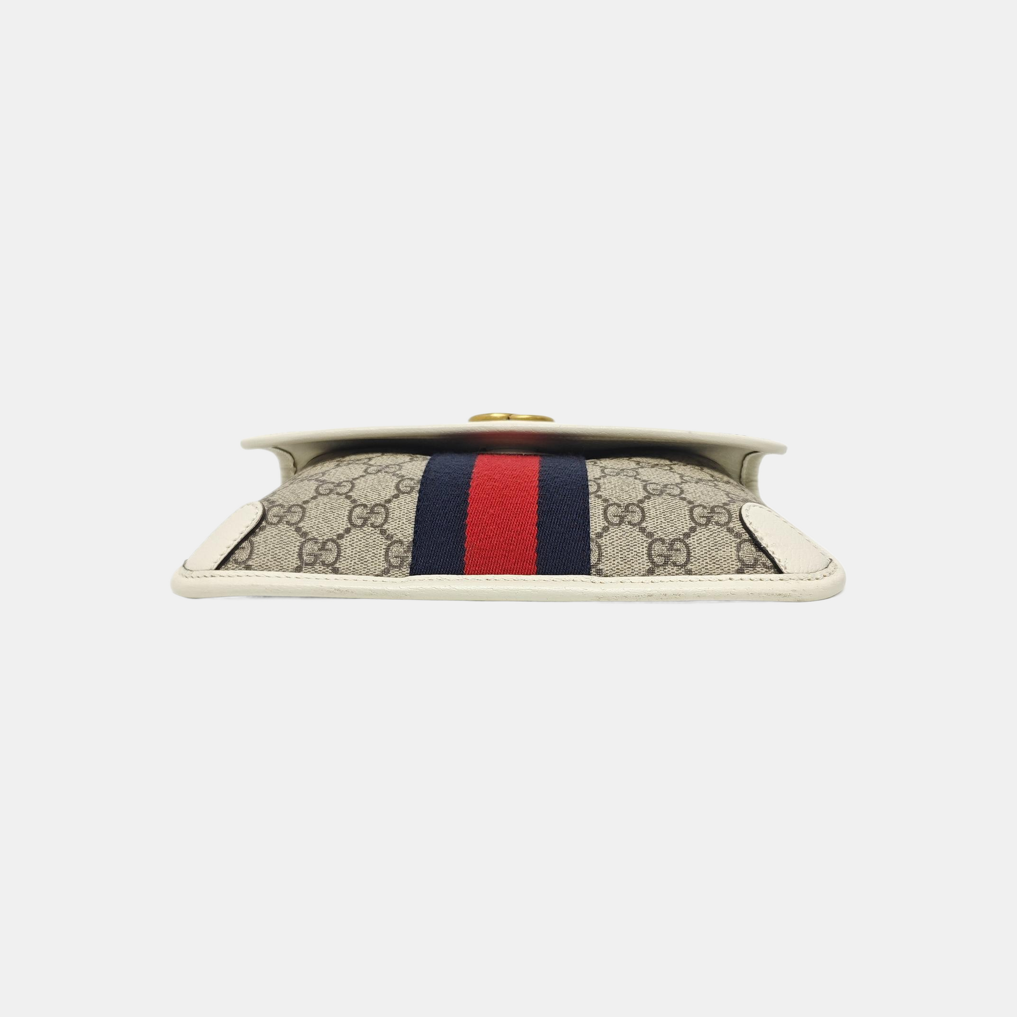 Ophidia Mini Monogram Coated Canvas Beige