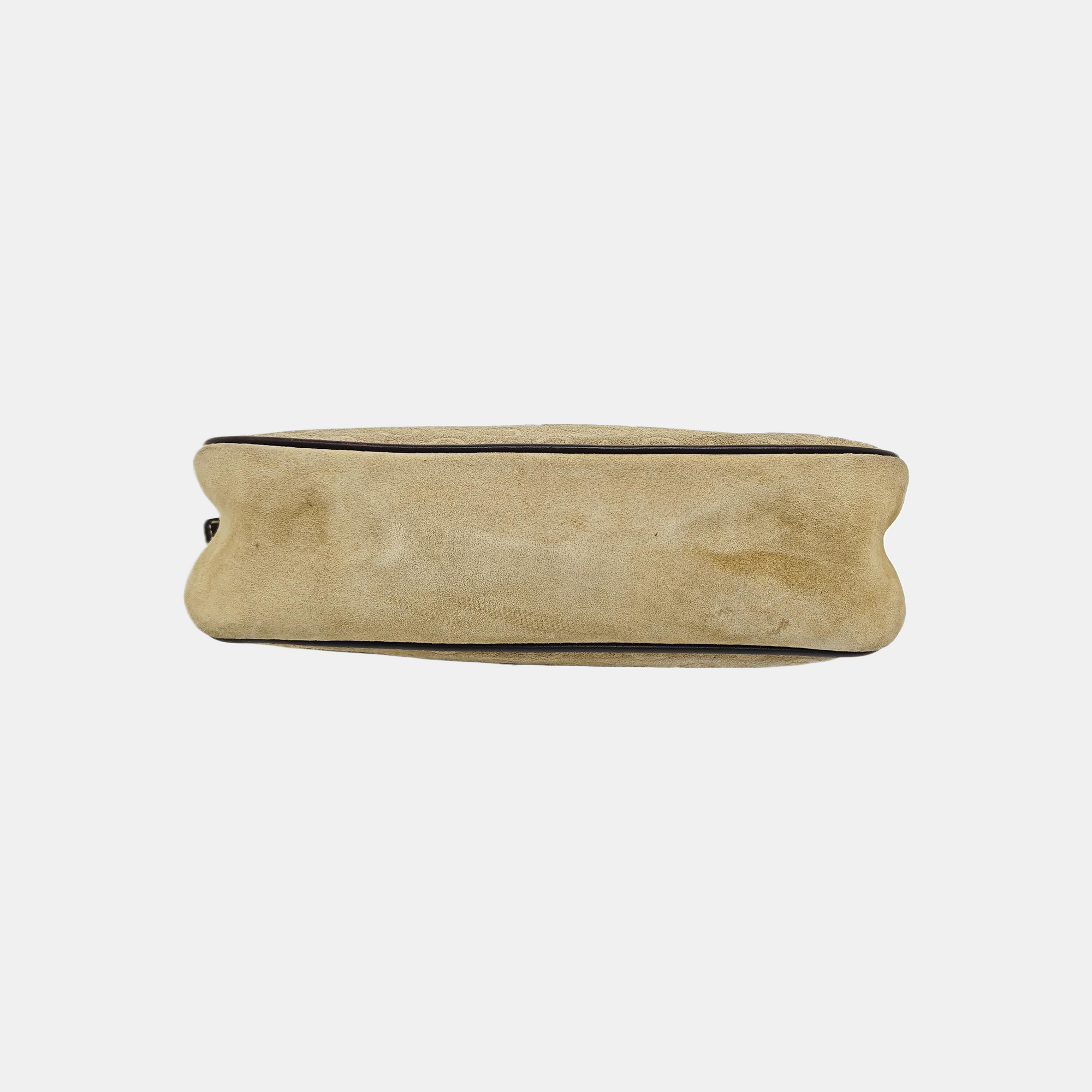 Suede Top Handle Bag Beige
