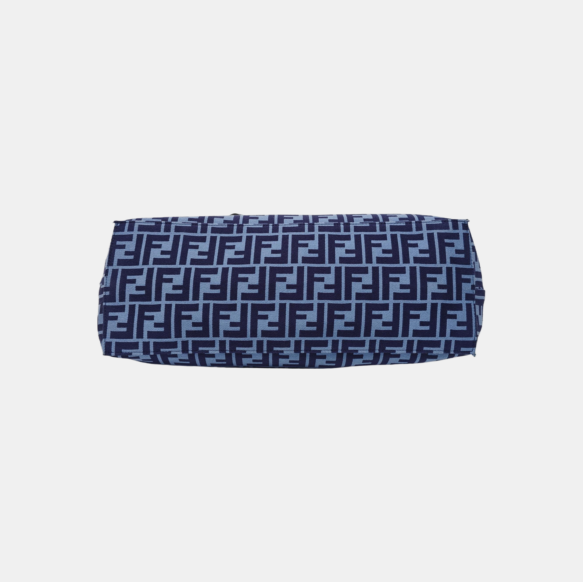 Monogram Canvas Tote Bag Blue