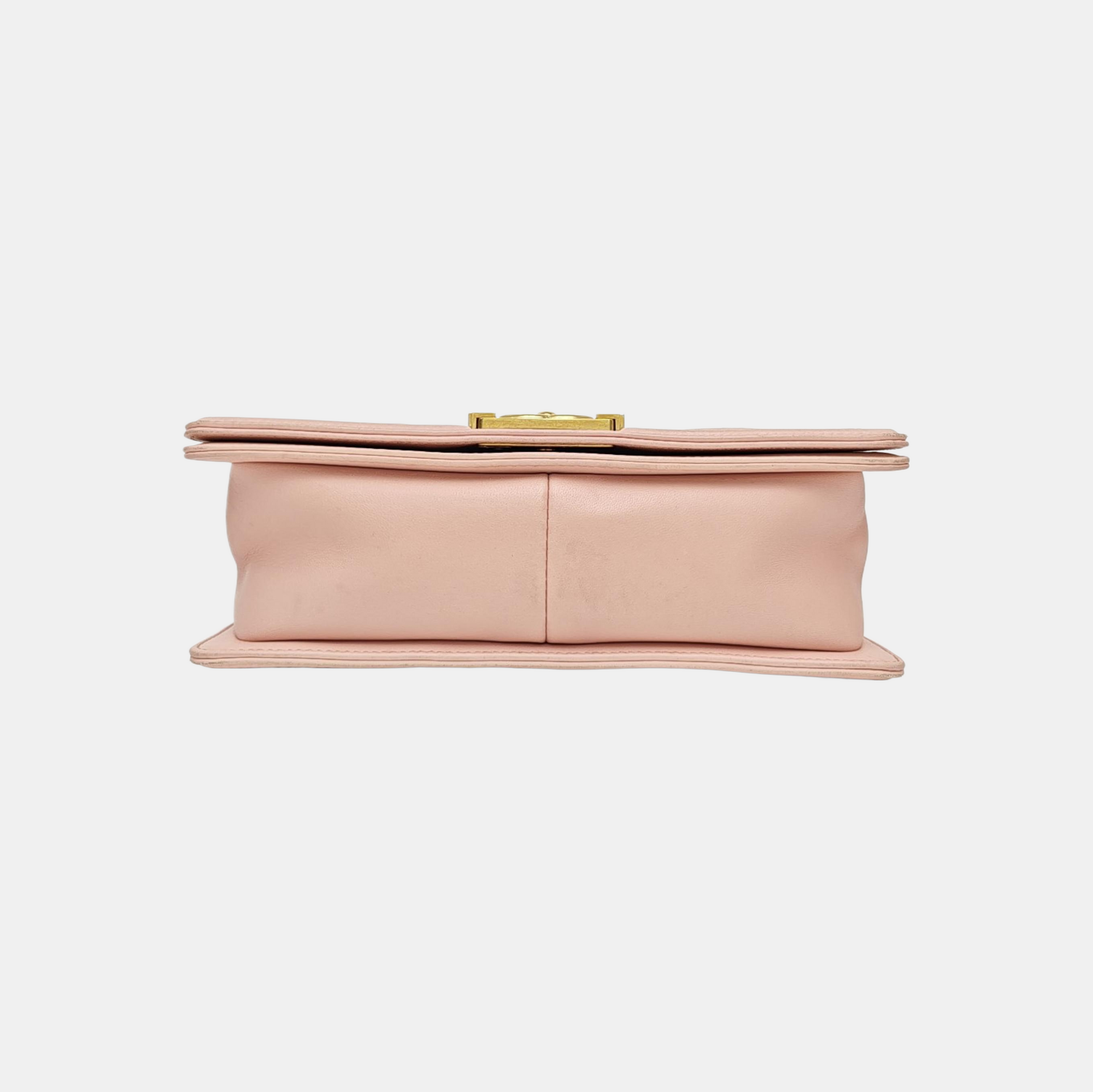 BOY CHANEL Medium Quilted Lambskin Pink
