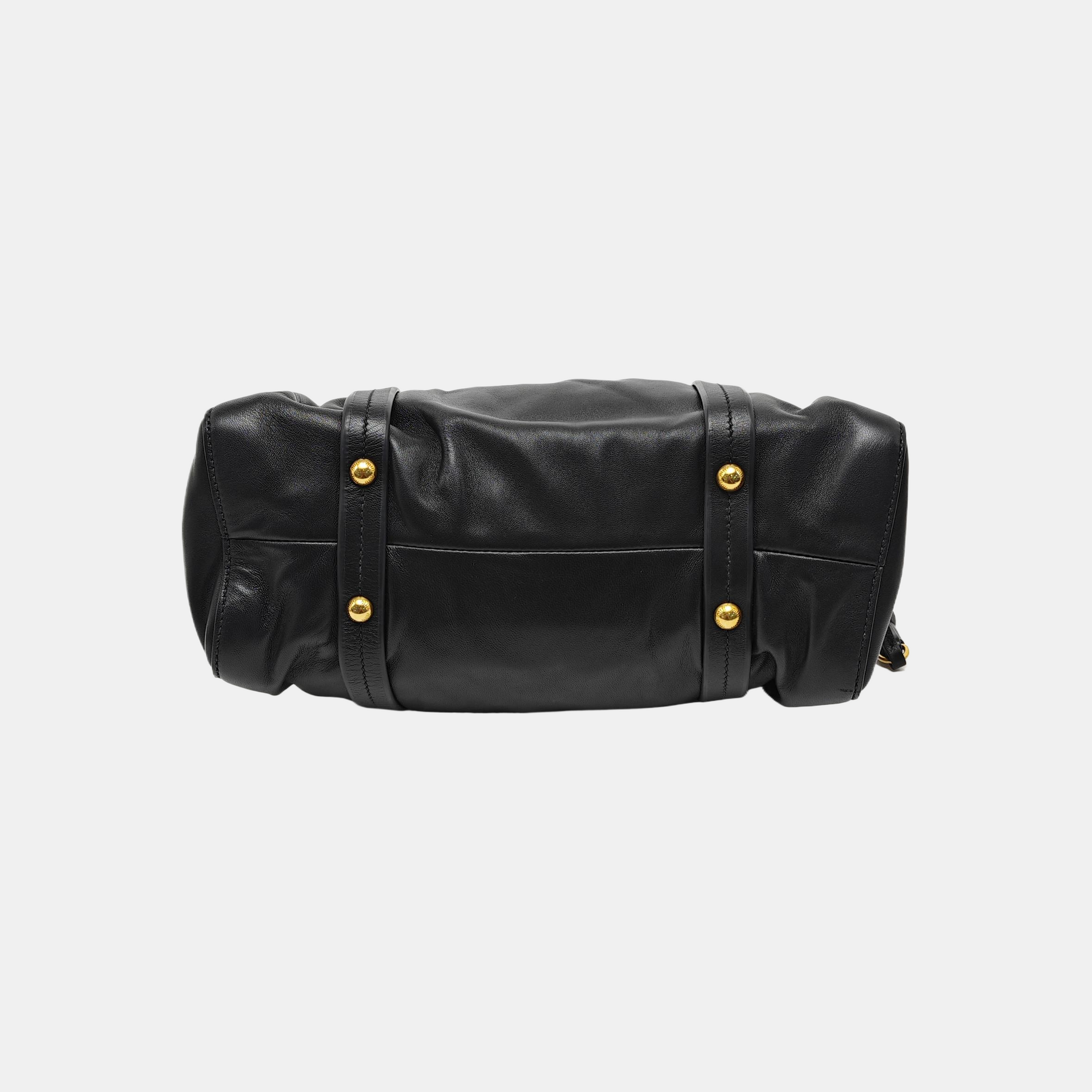 Lambskin Shoulder Bag Black