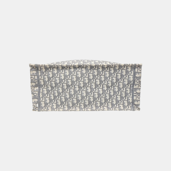 Book Tote Large Oblique Canvas Gray