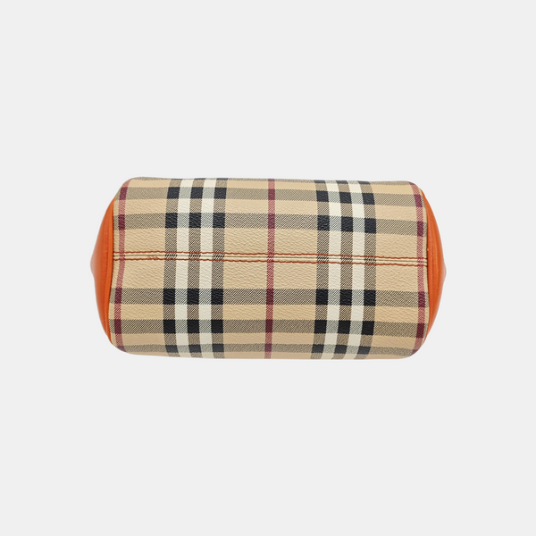 Coated Canvas Shoulder Bag Beige