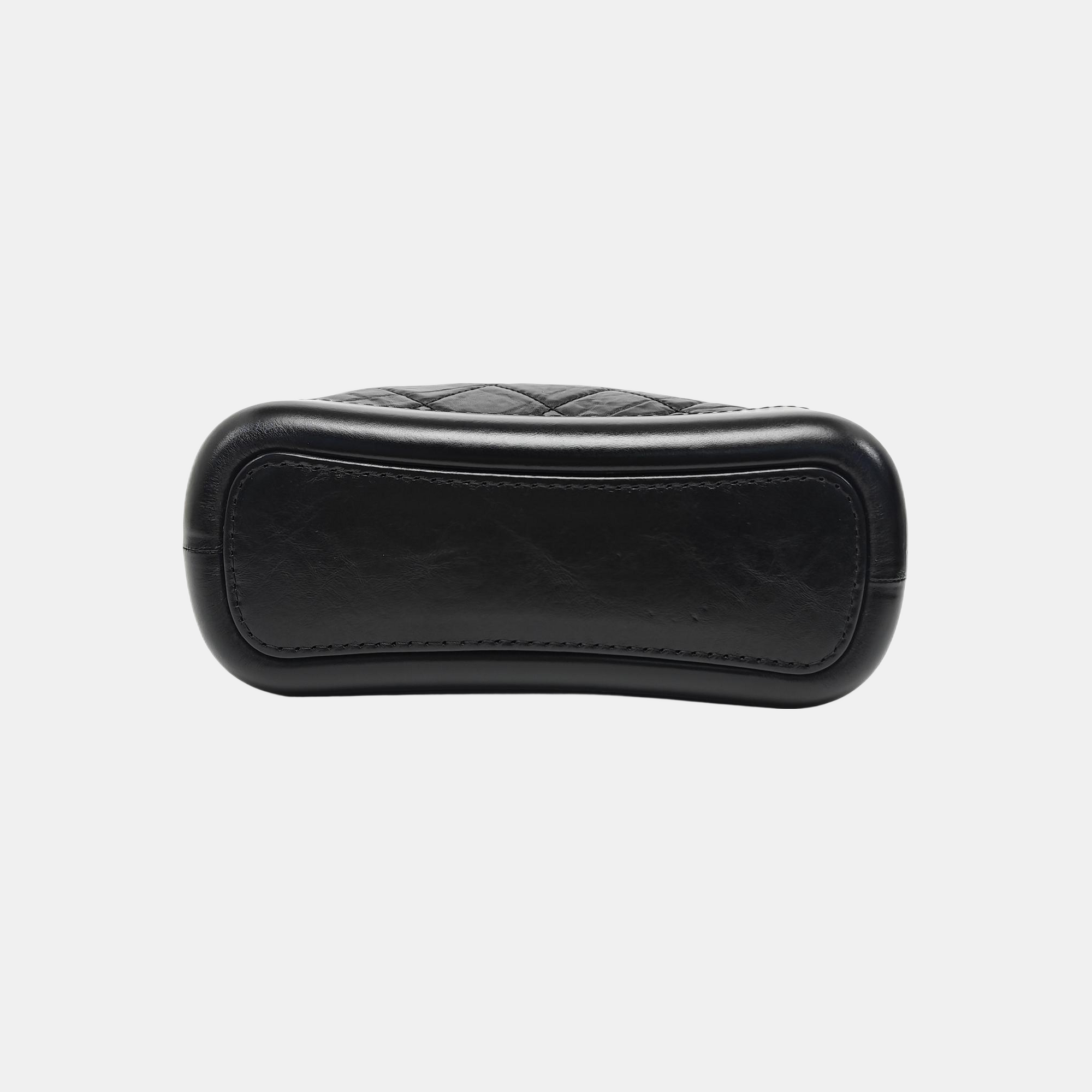 GABRIELLE Small Quilted Calfskin Black