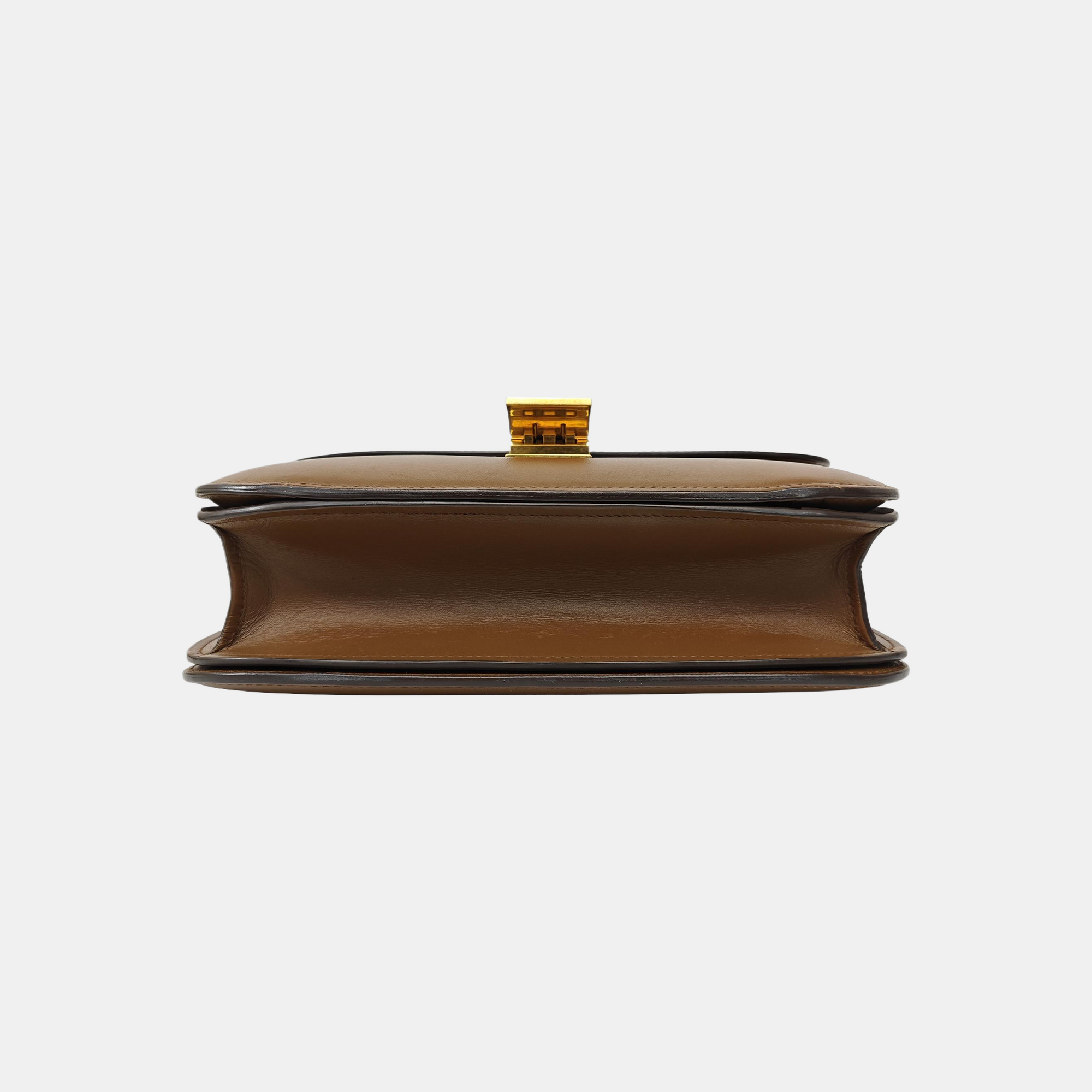 CLASSIC BOX Medium Calfskin Brown