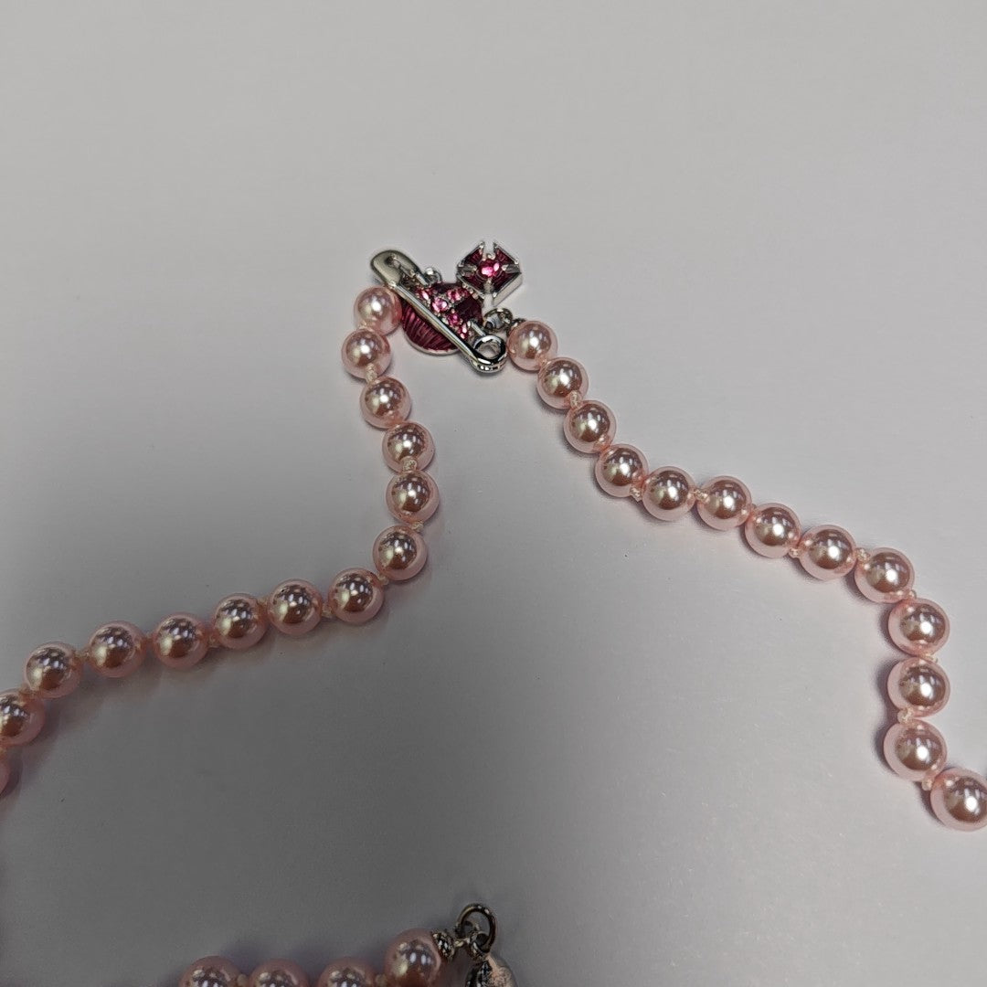 Metal Pink Necklace