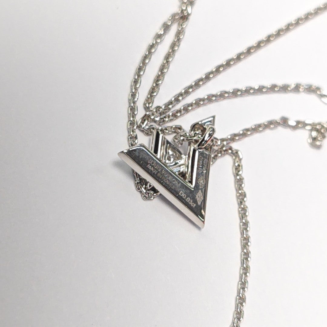 LV VOLT 18k White Gold Silver Necklace