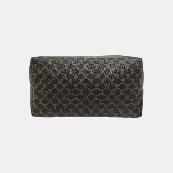 Coated Canvas Top Handle Bag Black