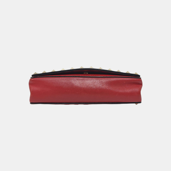 Rockstud Calfskin Red