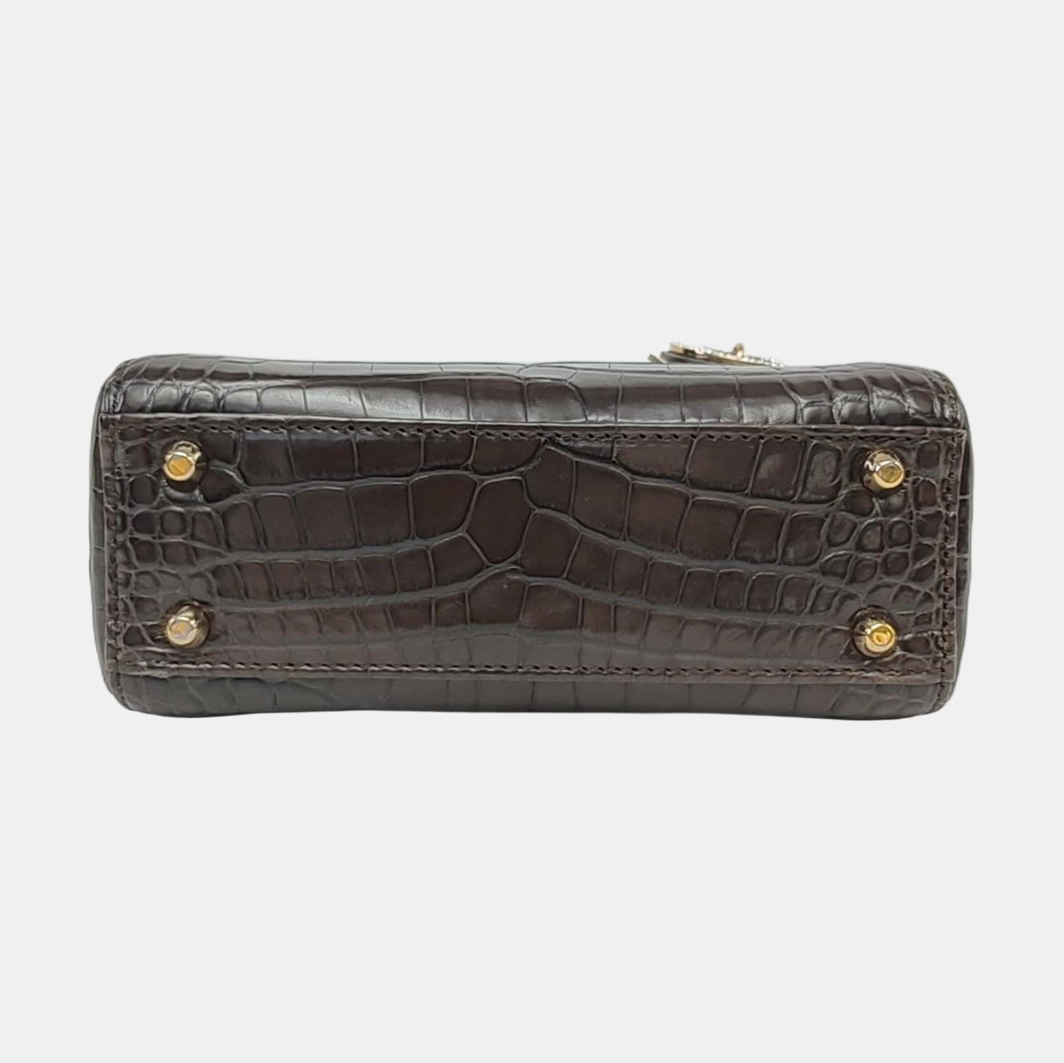 Lady Dior Mini Crocodile Brown