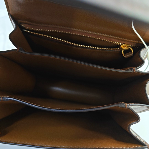 Authenticated pre-owned  CLASSIC BOX Mini Calfskin Brown - Shoulder Bag at Looply