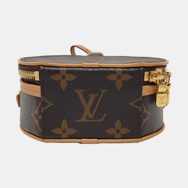 BOITE CHAPEAU Mini Monogram Coated Canvas Brown