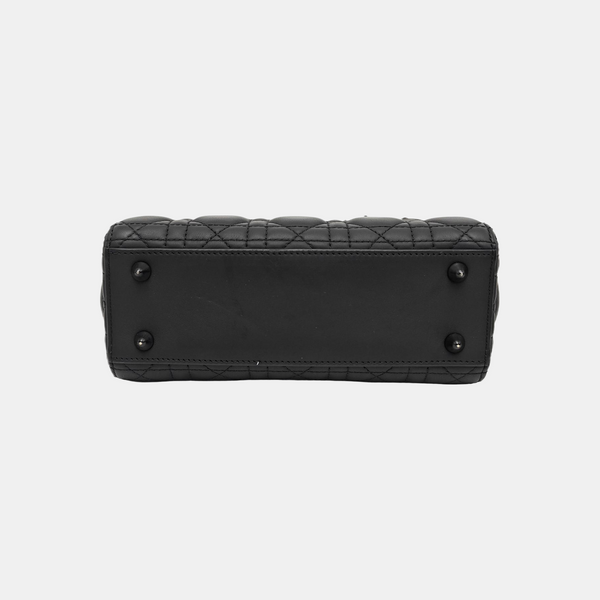 Lady Dior Small Cannage Calfskin Black