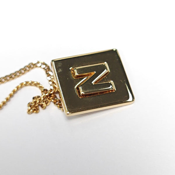 ALPHABET Brass Gold Necklace