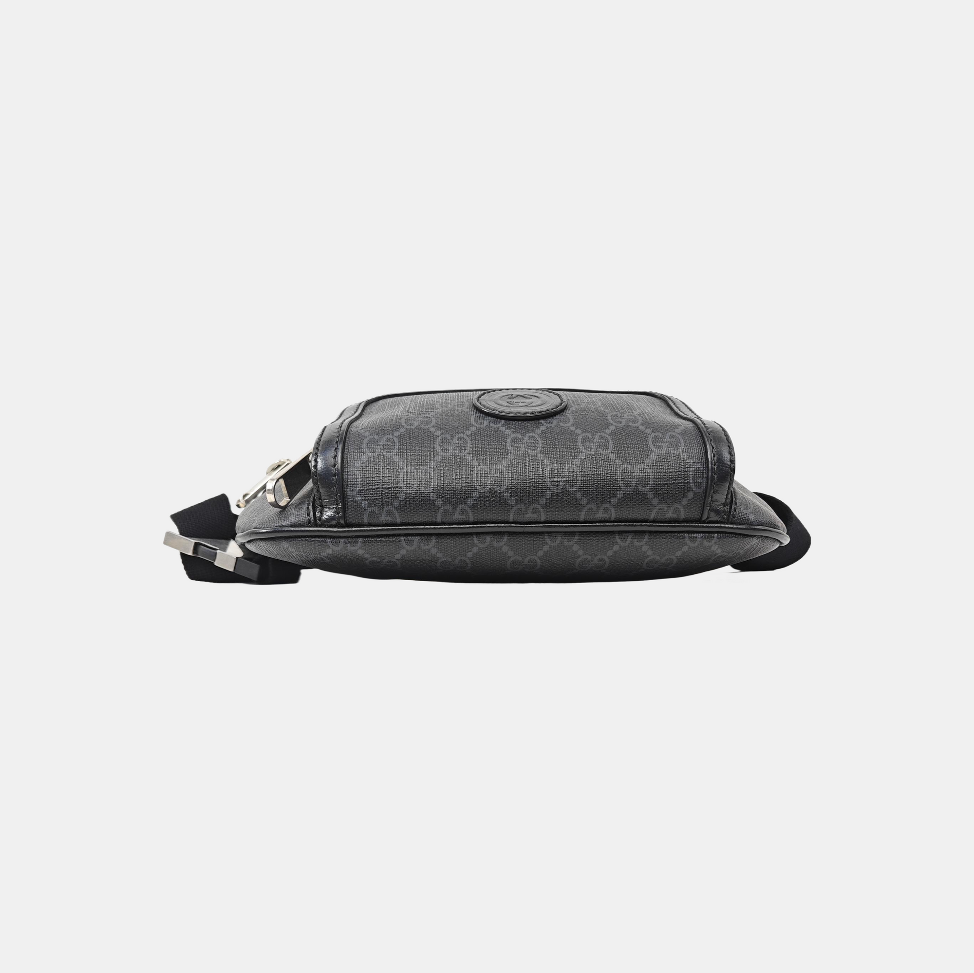 Monogram Coated Canvas Belt Bag Black