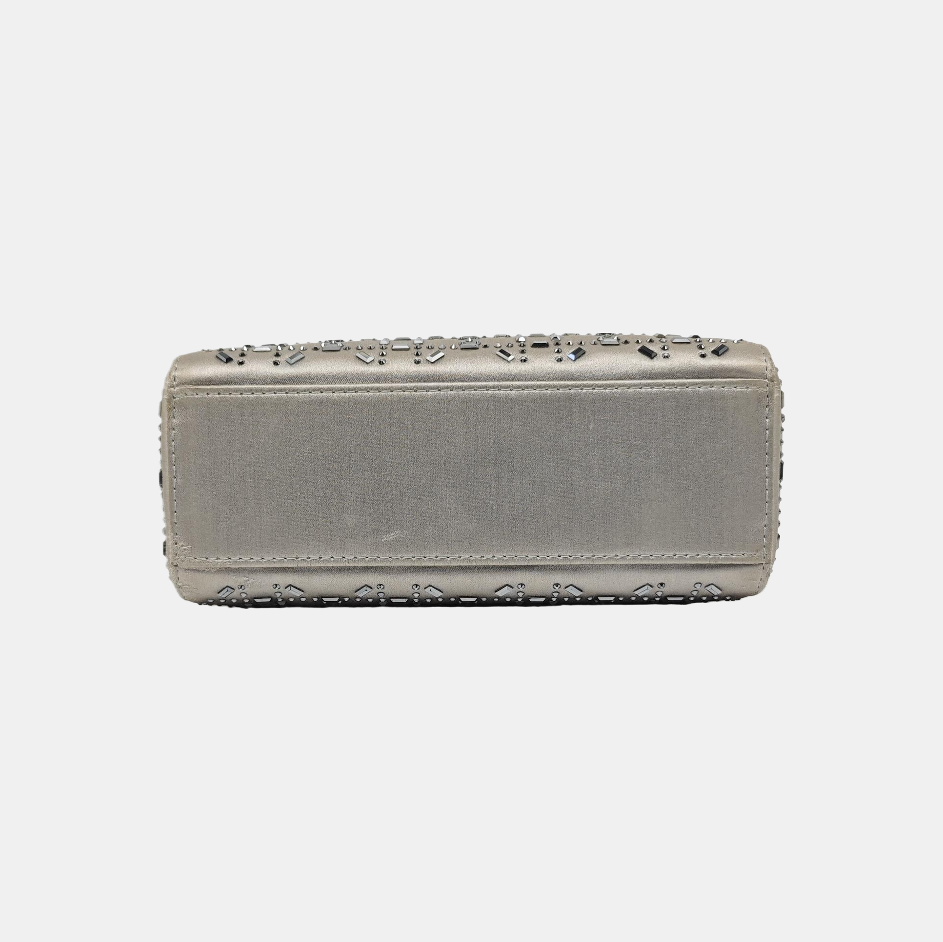 Lady Dior Mini Calfskin Gray