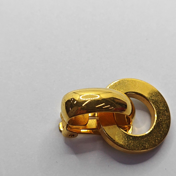 Metal Gold Clip On Earrings