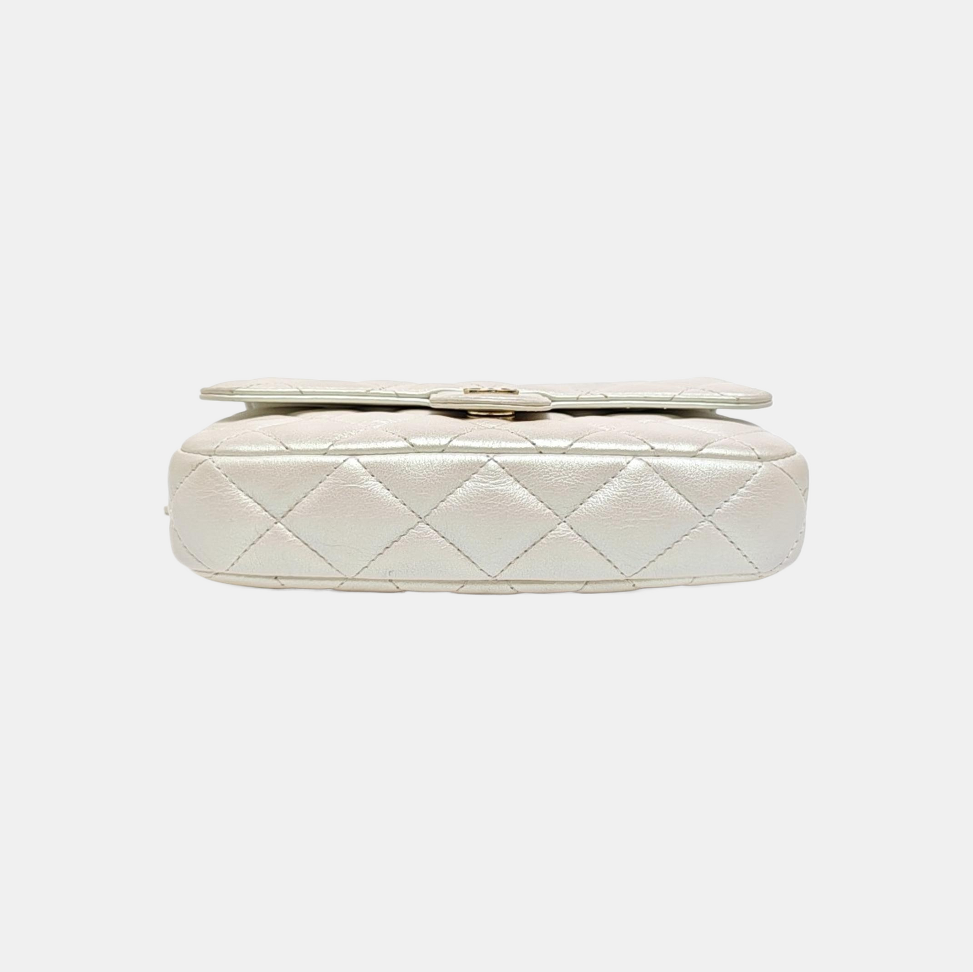 CLASSIC FLAP Mini Quilted Calfskin Metallic