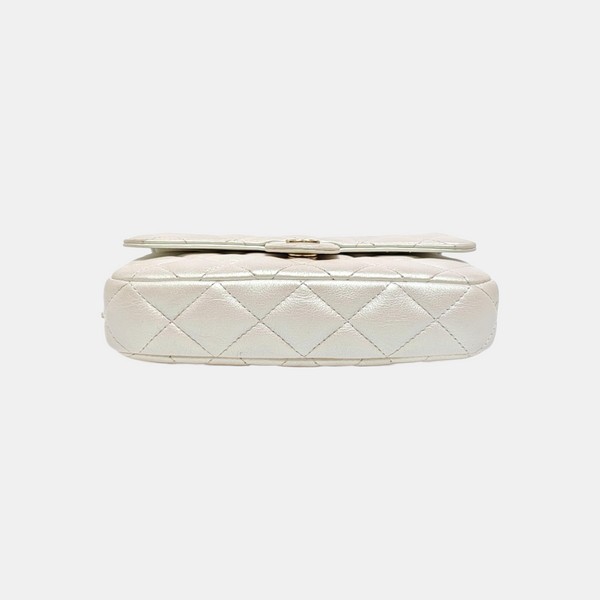 CLASSIC FLAP Mini Quilted Calfskin Metallic
