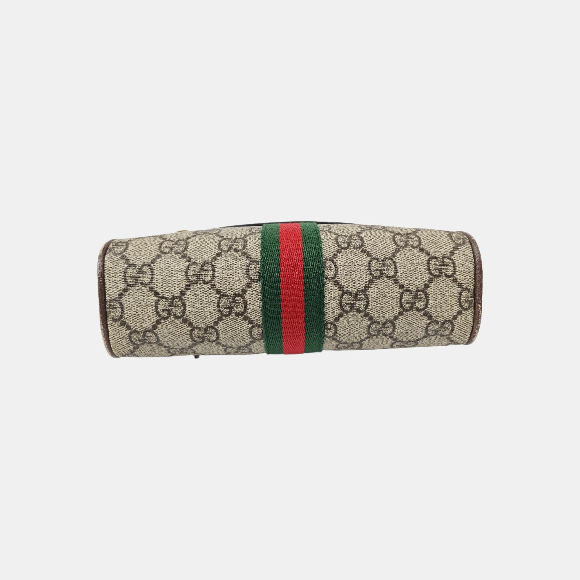 Ophidia Small Monogram Coated Canvas Beige