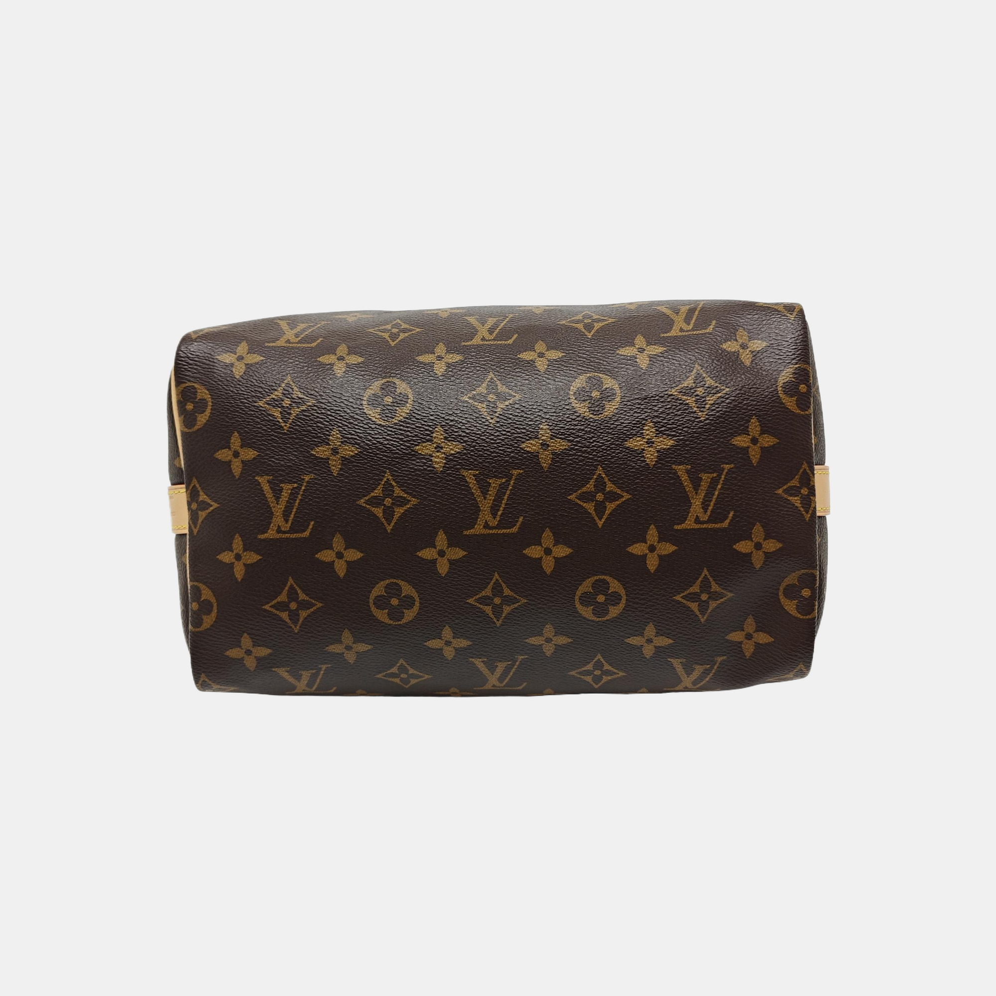SPEEDY 25 Monogram Coated Canvas Brown