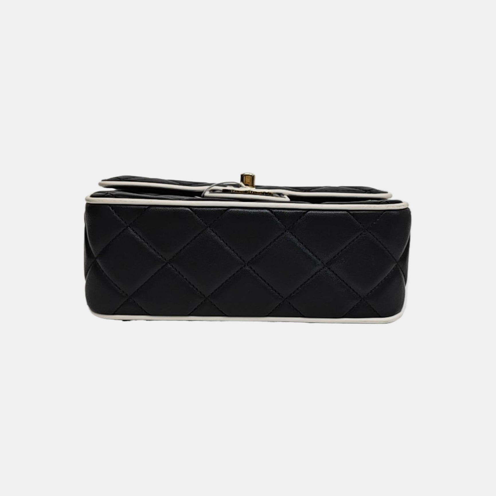 Quilted Lambskin Crossbody Bag Mini Black