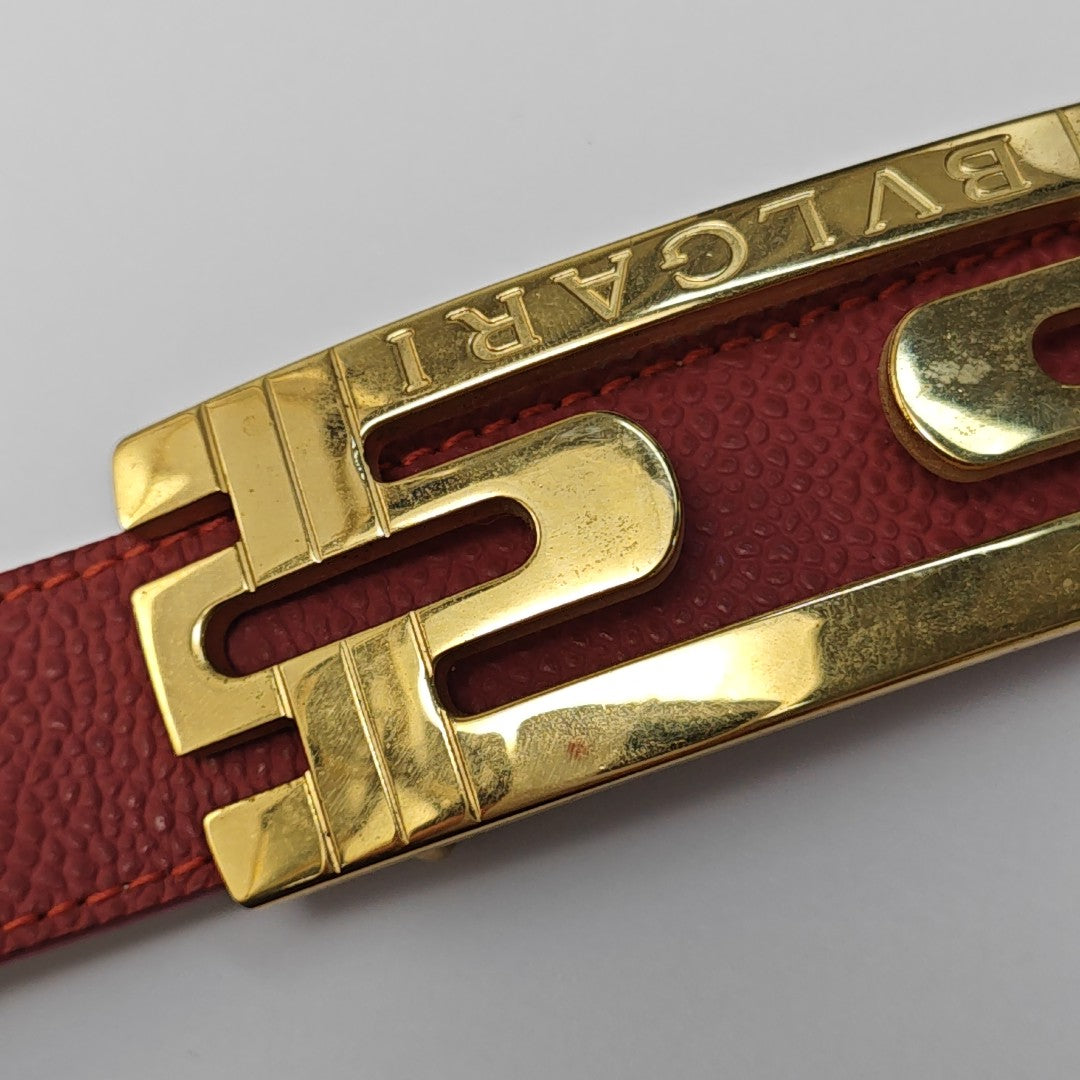Leather Belt Red