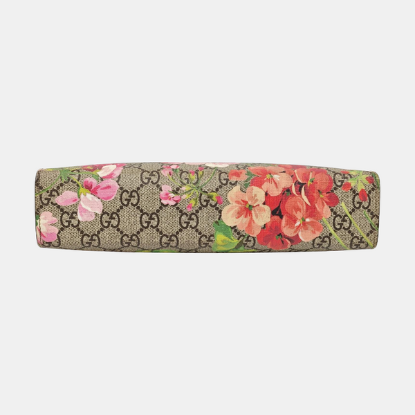 GG Blooms Large Monogram Coated Canvas Beige