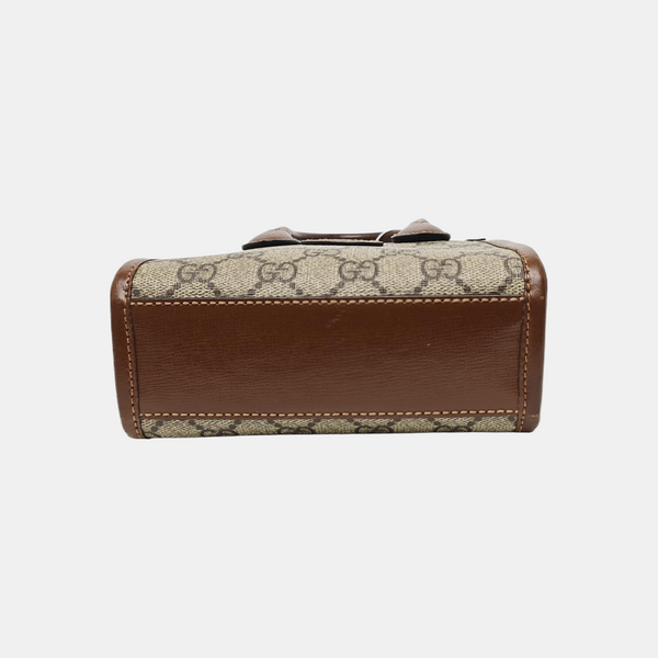 Retro Mini Monogram Coated Canvas Beige