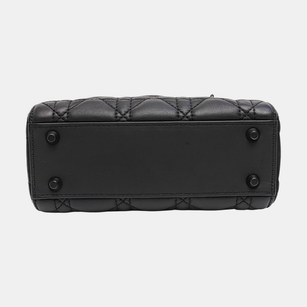 Lady Dior Mini Cannage Lambskin Black